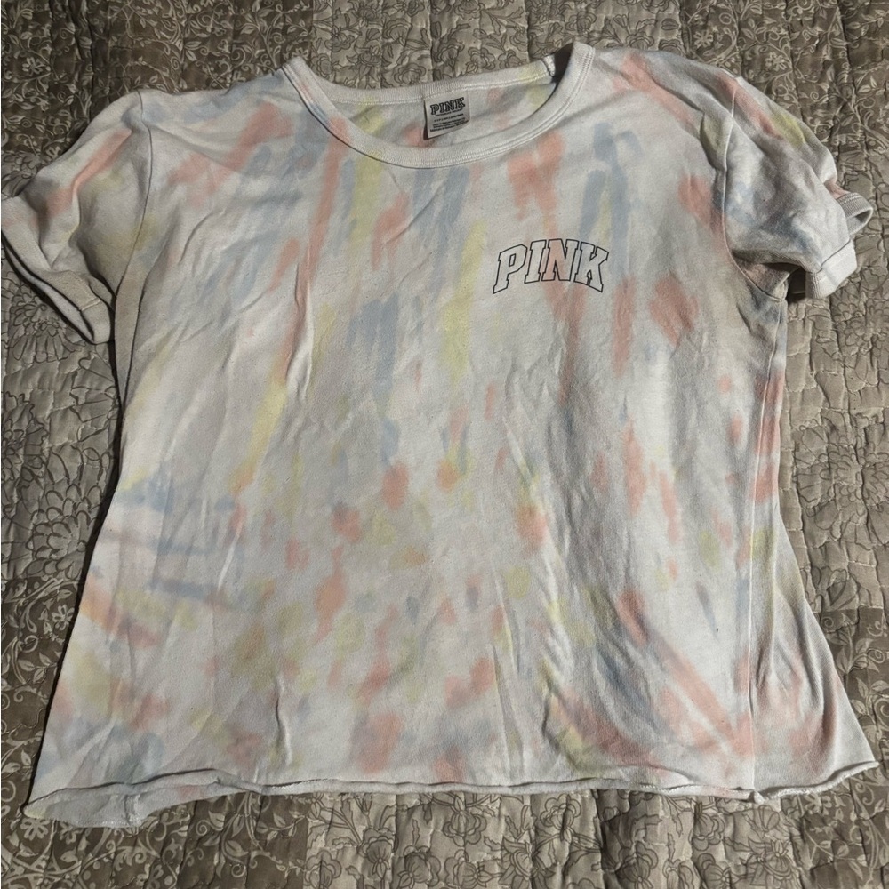 PINK Victoria's Secret Pastel Tie-Dye Tee